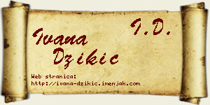 Ivana Džikić vizit kartica